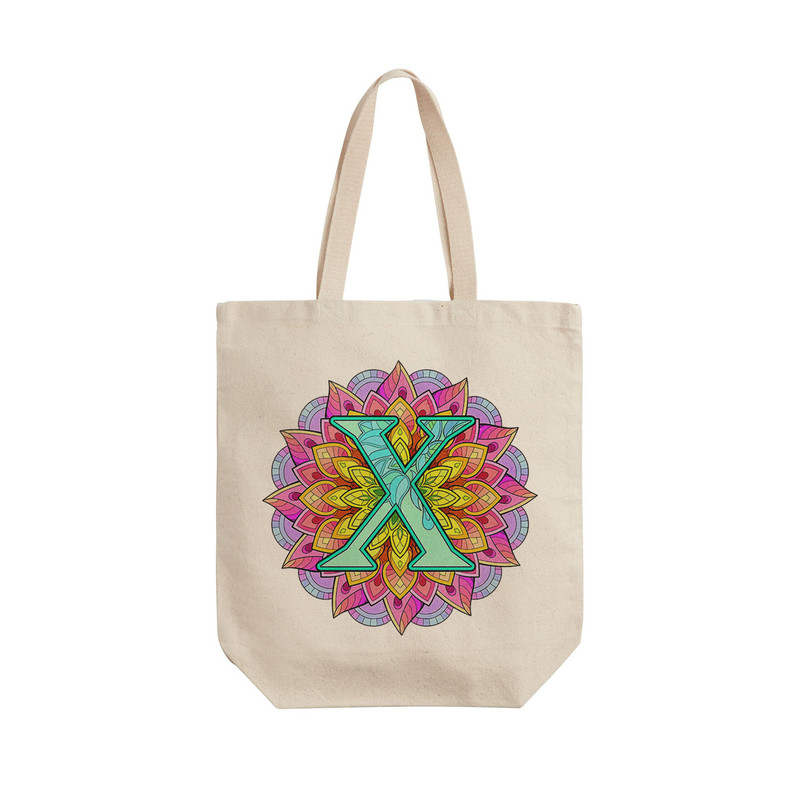 ساک خرید ترمه طراحان ایده مدل حرف X ماندالا کد cfp2974 - L