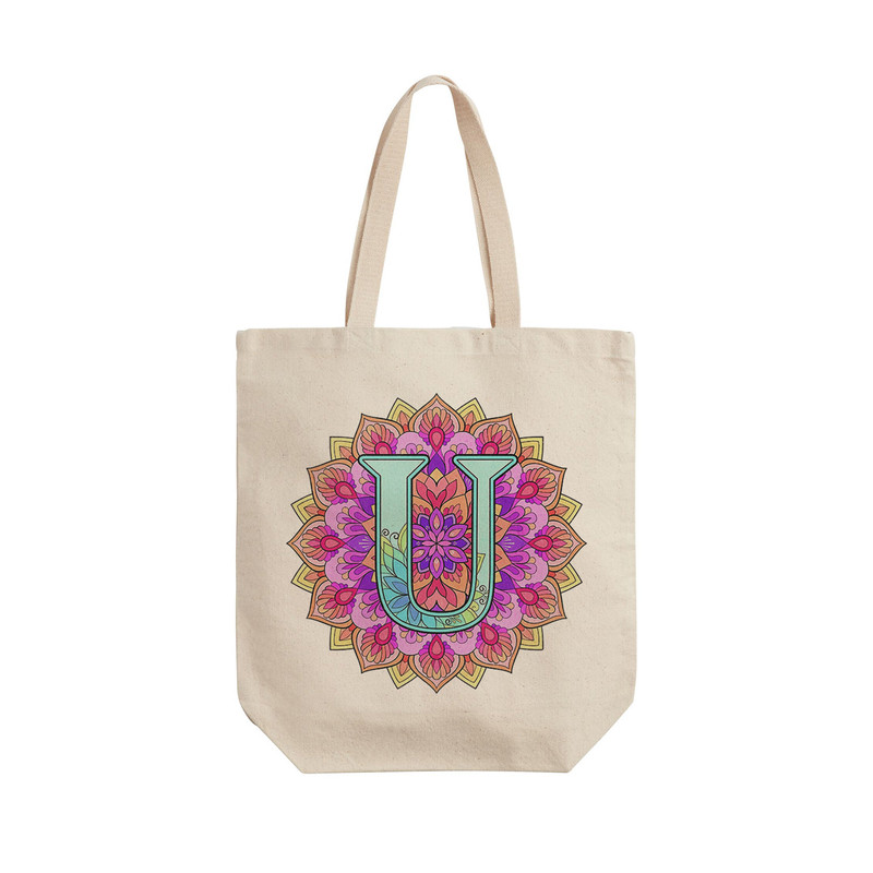 ساک خرید ترمه طراحان ایده مدل حرف U ماندالا کد cfp2971 - L