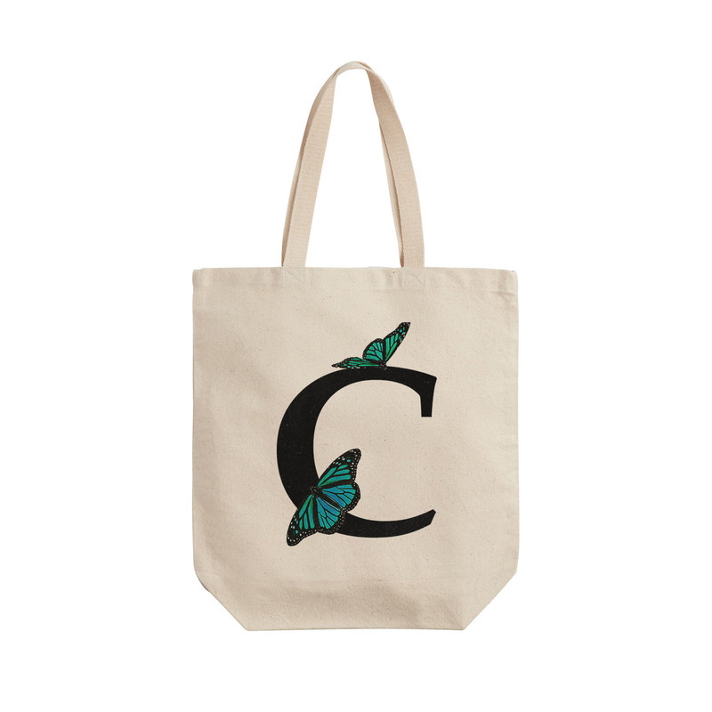 ساک خرید ترمه طراحان ایده مدل حرف C پروانه ای کد cfp3005 - L