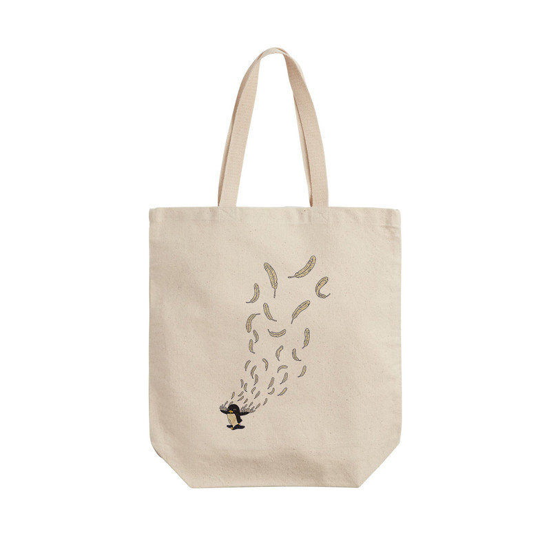 ساک خرید ترمه طراحان ایده مدل پنگوئن پرنده کد cfp1169 - L