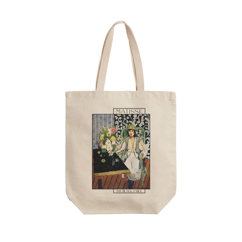 ساک خرید ترمه طراحان ایده مدل میز مشکی از ماتیس کد art0669 - L