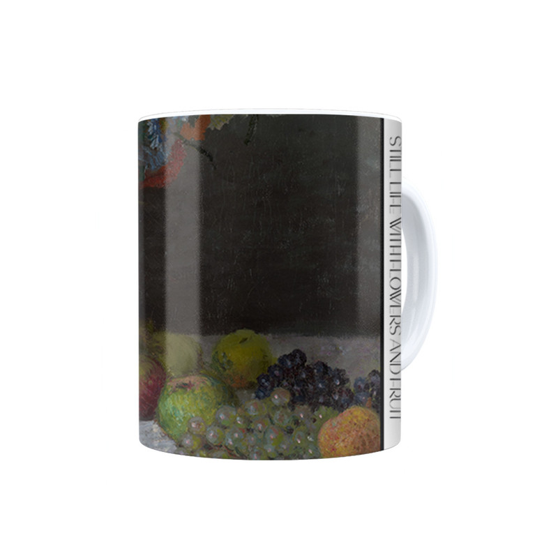 ماگ ترمه طراحان ایده مدل طبیعت بی جان با گل و میوه از مونه کد art0213