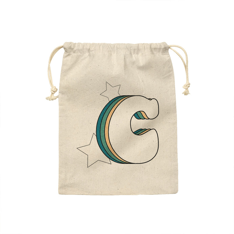 کیسه نان و سبزی ترمه طراحان ایده مدل حرف C رترو کد cfp2927 - M