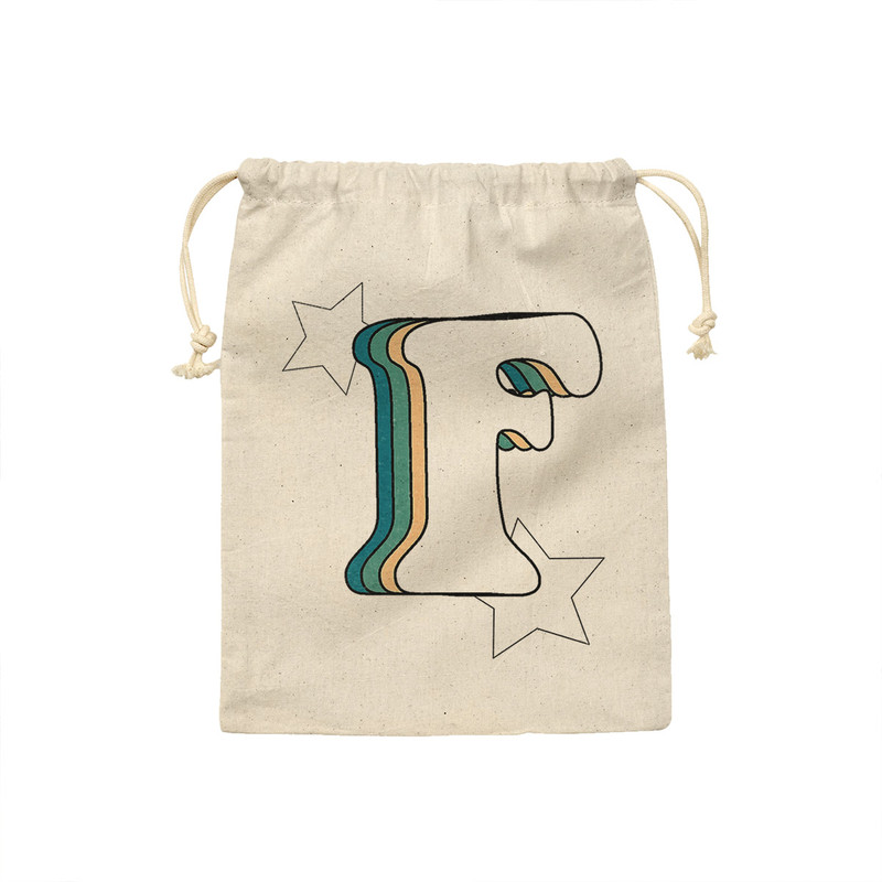 کیسه نان و سبزی ترمه طراحان ایده مدل حرف F رترو کد cfp2930 - M