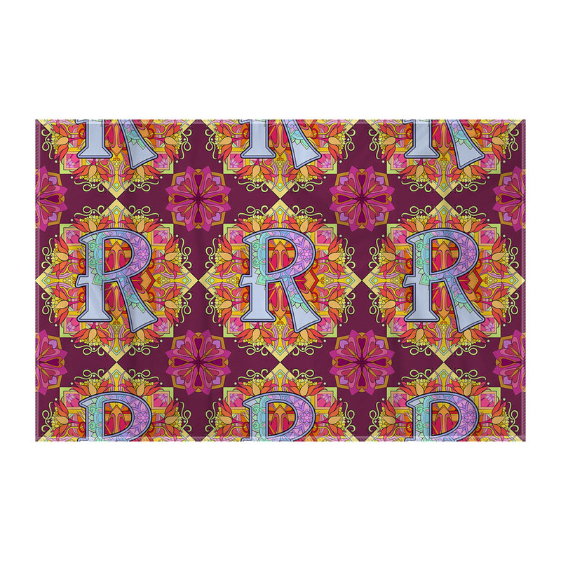 کاغذ کادو ترمه طراحان ایده مدل حرف R ماندالا کد cfp2968