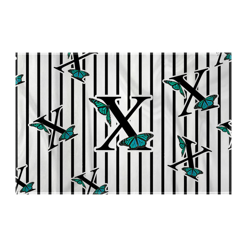 کاغذ کادو ترمه طراحان ایده مدل حرف X  پروانه ای کد cfp3026