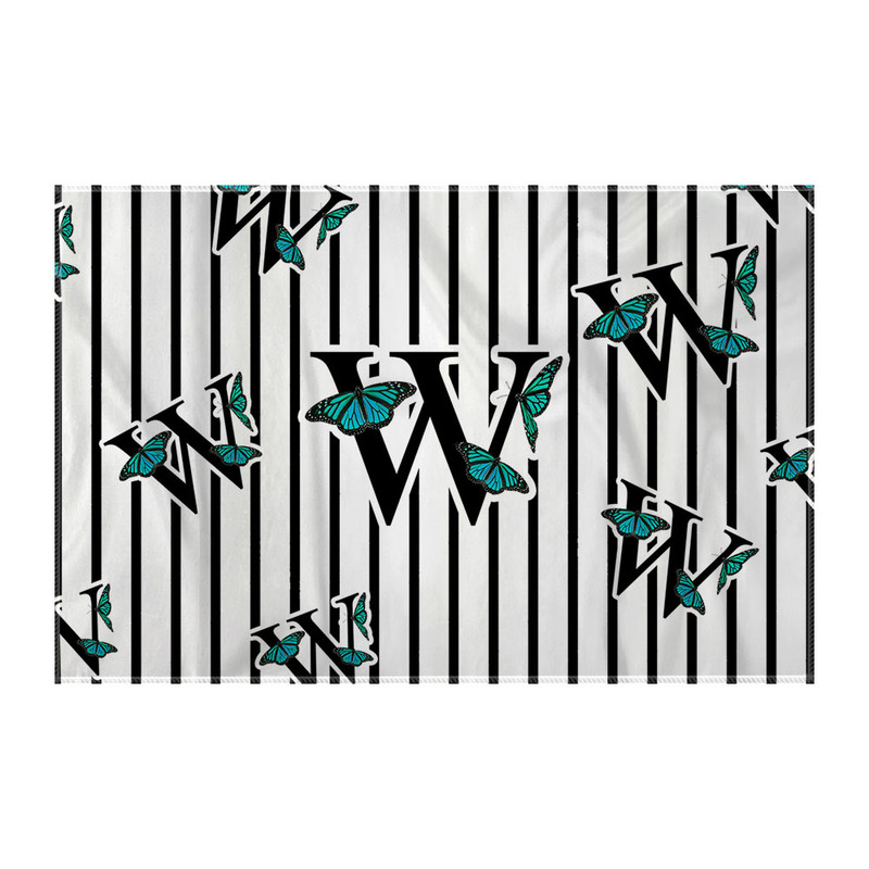 کاغذ کادو ترمه طراحان ایده مدل حرف W  پروانه ای کد cfp3025