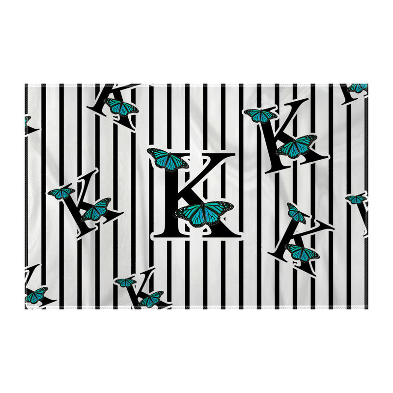 کاغذ کادو ترمه طراحان ایده مدل حرف K  پروانه ای کد cfp3013