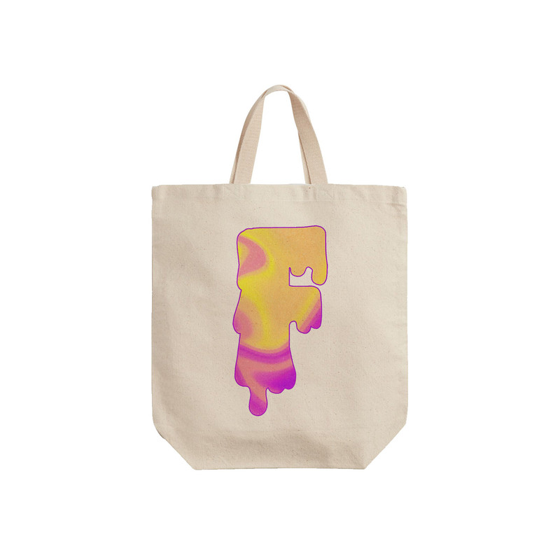 ساک خرید ترمه طراحان ایده مدل حرف F هولوگرامی کد cfp2982 - S