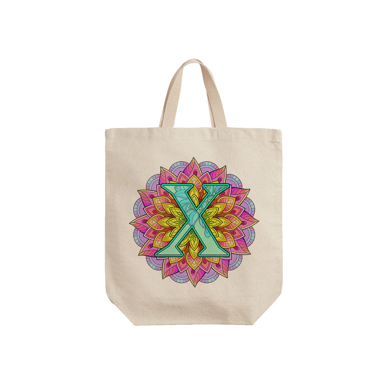 ساک خرید ترمه طراحان ایده مدل حرف X ماندالا کد cfp2974 - S