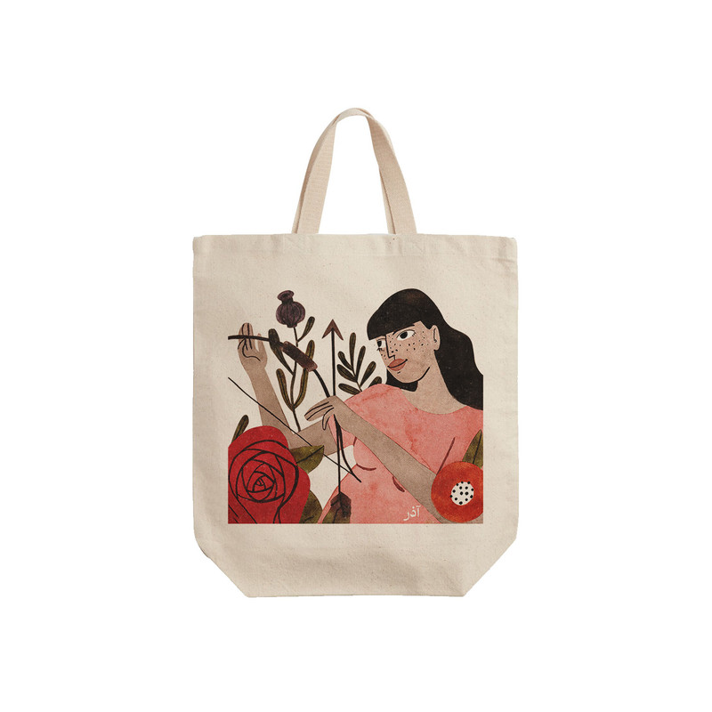 ساک خرید ترمه طراحان ایده مدل نماد ماه تولد آذر کد bsf009 - S