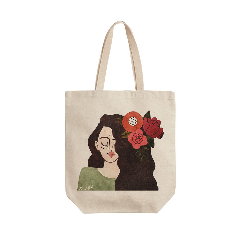 ساک خرید ترمه طراحان ایده مدل نماد ماه تولد شهریور کد bsf006 - L