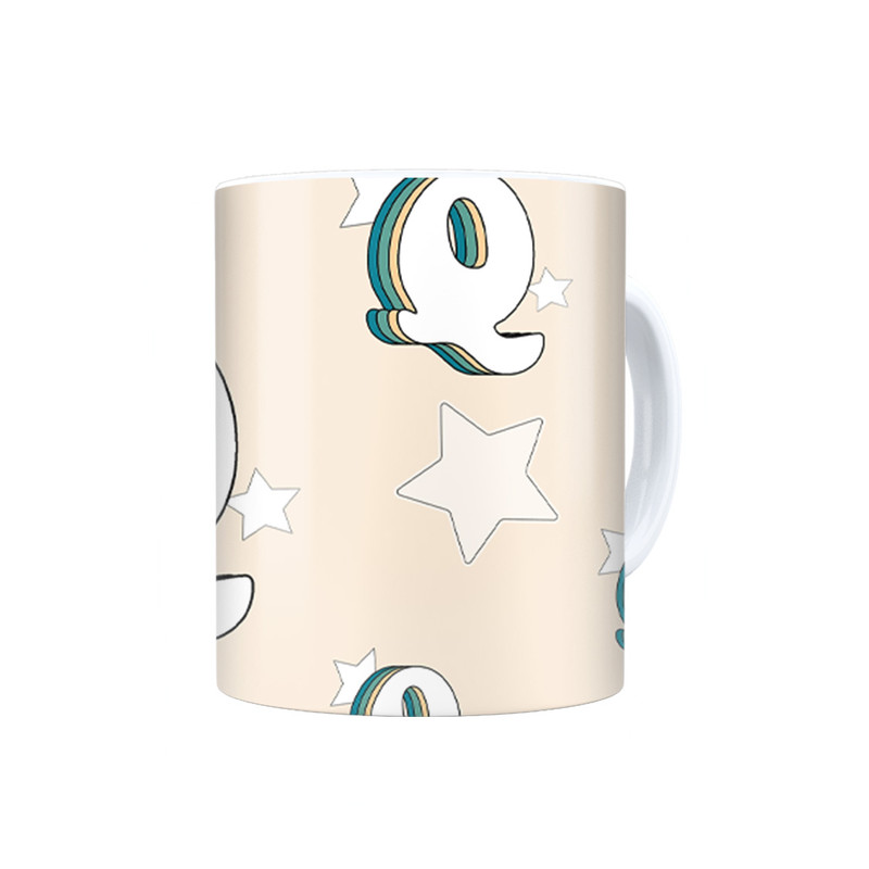 ماگ ترمه طراحان ایده مدل حرف Q رترو کد cfp2941