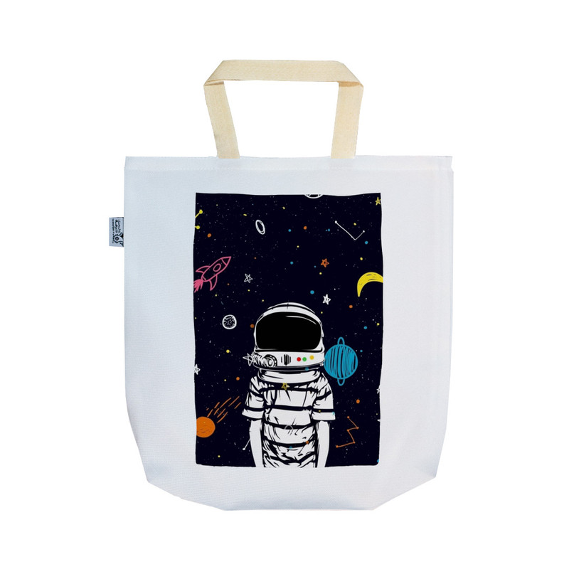 ساک خرید ترمه طراحان ایده مدل فضانورد کد strm01026 - SS