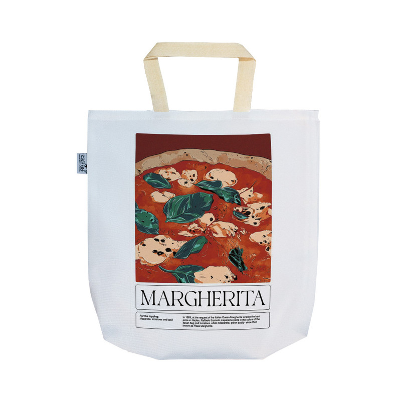 ساک خرید ترمه طراحان ایده مدل طرح پیتزا مارگاریتا کد strm0676 - SS