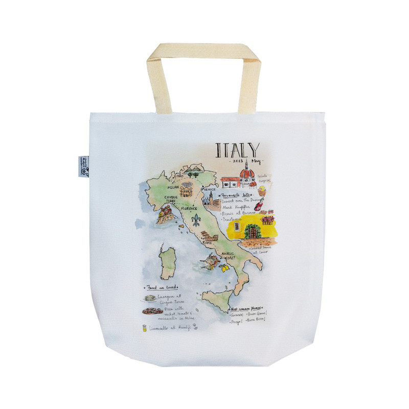 ساک خرید ترمه طراحان ایده مدل نقشه ایتالیا کد strm0678 - SS