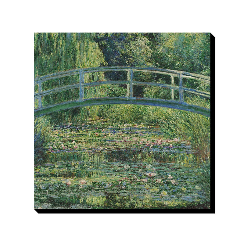 تابلو ترمه طراحان ایده طرح برکه نیلوفر آبی از مونه کد art0196