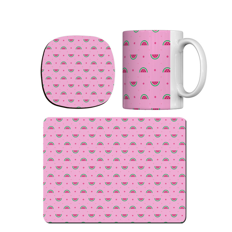 ماگ ترمه طراحان ایده مدل هندوانه یلدا کد cfp1730 همراه با زیر لیوانی و موس پد