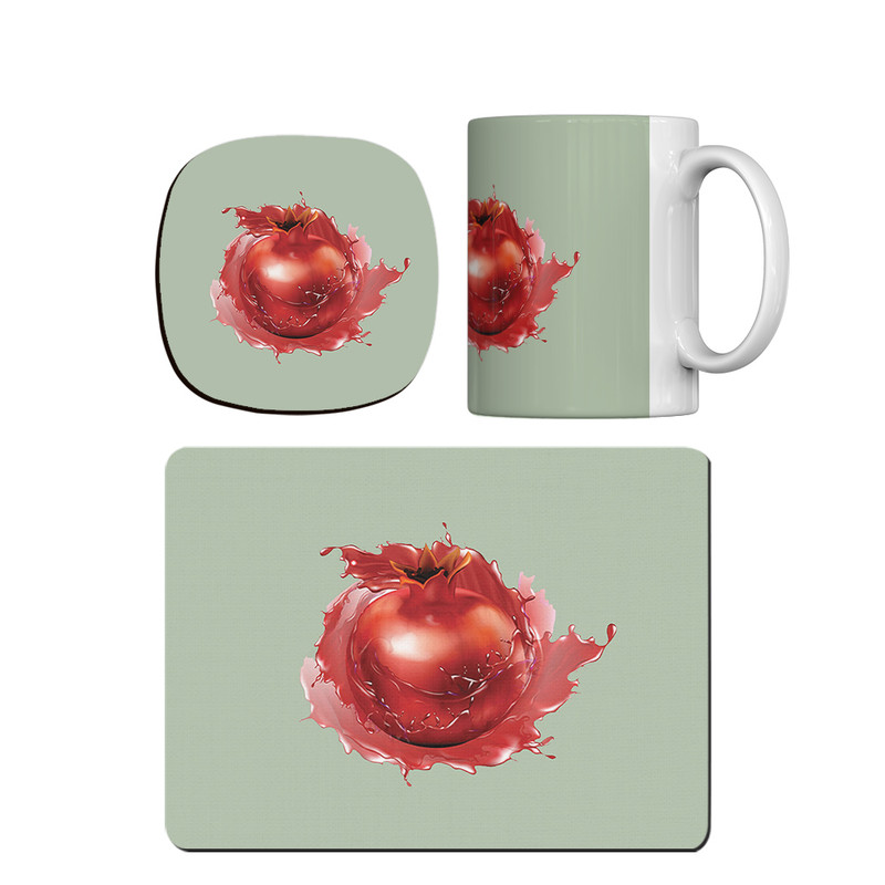 ماگ ترمه طراحان ایده مدل انار کد cfp1721 همراه با زیر لیوانی و موس پد