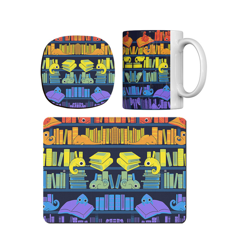 ماگ ترمه طراحان ایده مدل آفتاب پرست کیوت کد strm0059 همراه با زیر لیوانی و موس پد