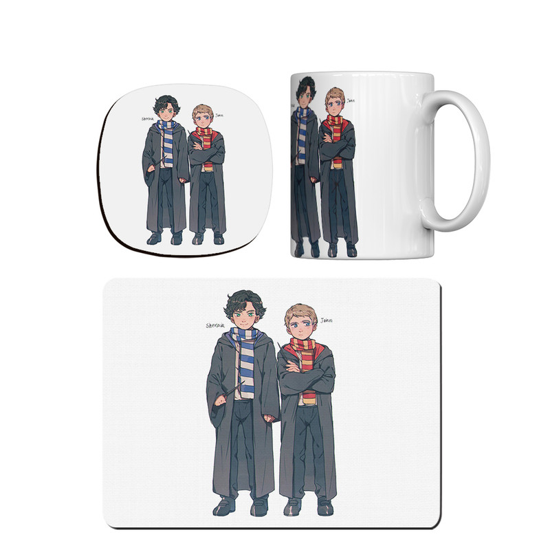 ماگ ترمه طراحان ایده مدل شرلوک هولمز و همکار قهرمان کد cfp1596 همراه با زیر لیوانی و موس پد