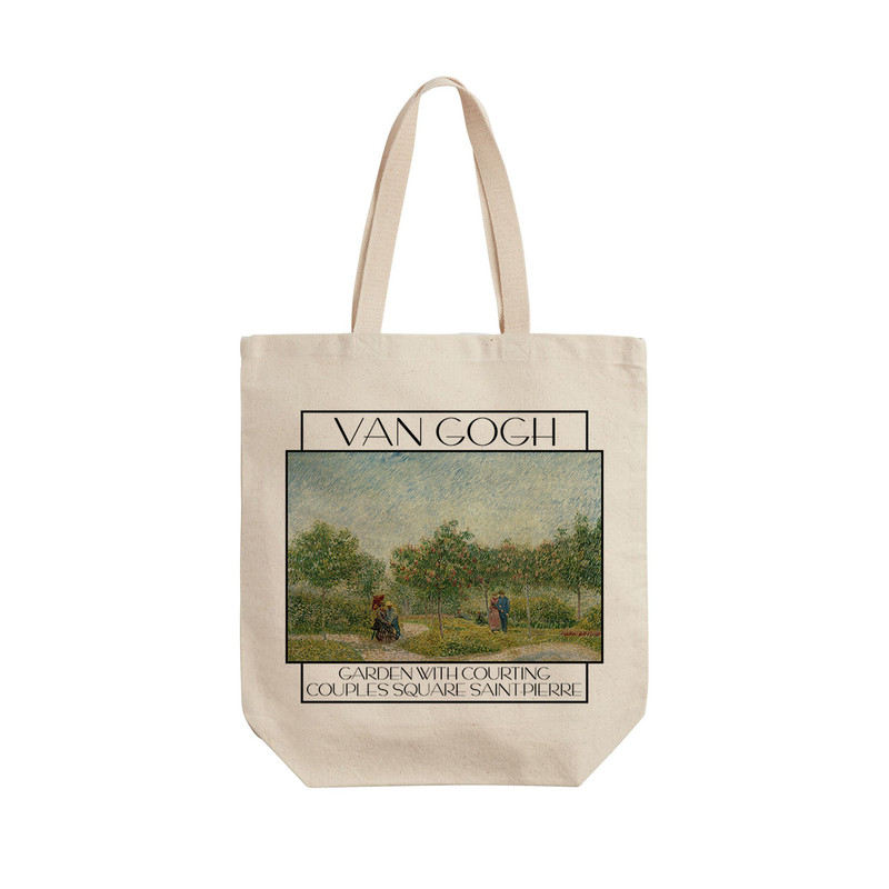 ساک خرید مدل باغ با زوج ها از ونگوگ کد art032 - L