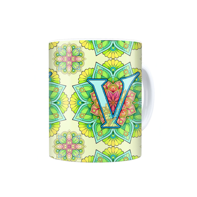 ماگ ترمه طراحان ایده مدل حرف V ماندالا کد cfp2972