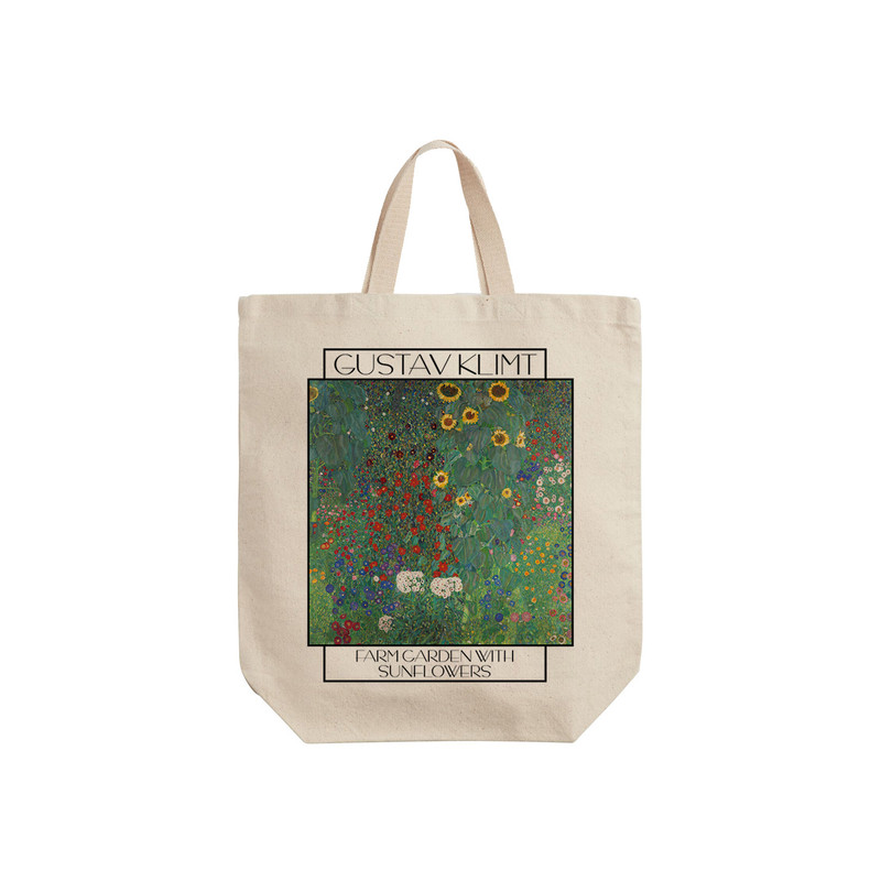 ساک خرید ترمه طراحان ایده مدل باغ گل های آفتابگردان از کلیمت کد art0080 - S