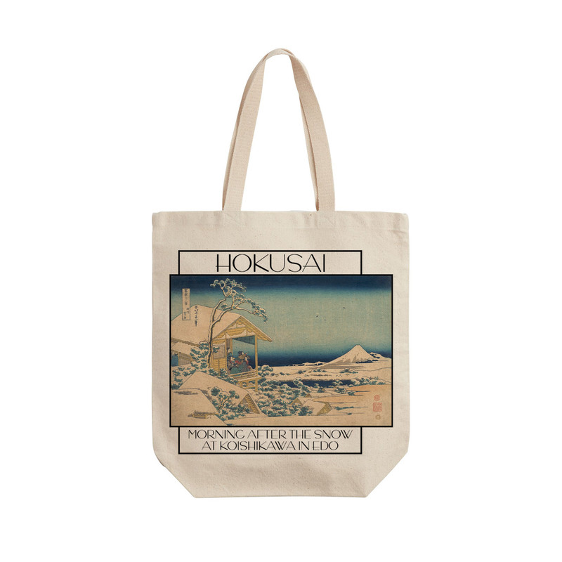 ساک خرید ترمه طراحان ایده مدل صبح بعد از برف از هوکوسای کد art0260 - L