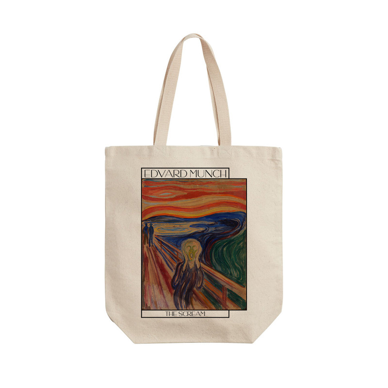 ساک خرید ترمه طراحان ایده مدل جیغ از ادوارد مونک کد art0106 - L