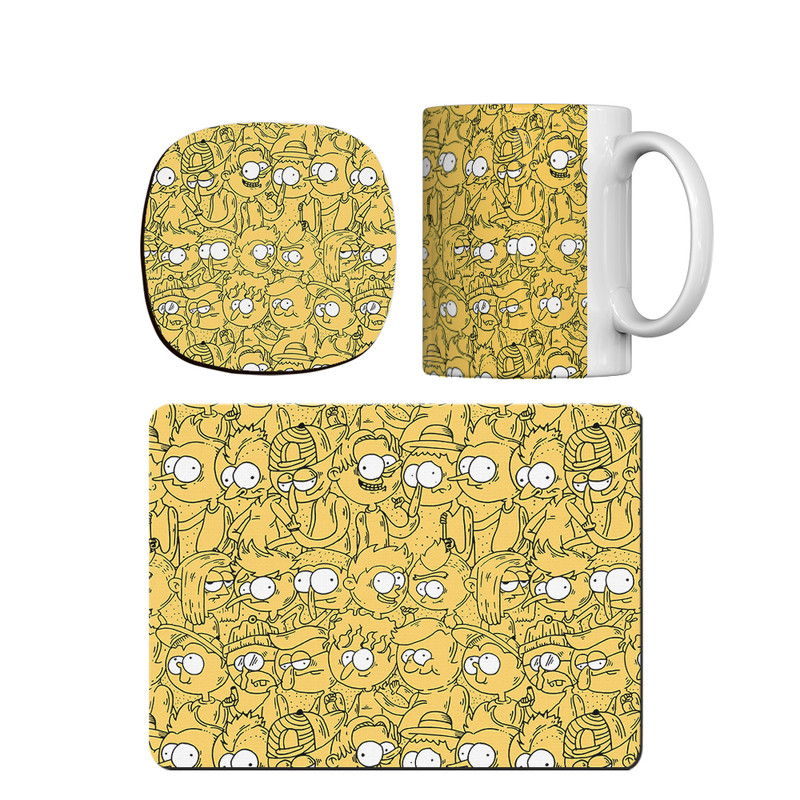 ماگ ترمه طراحان ایده مدل پترن پسرهای بامزه کد strm0067 همراه با زیر لیوانی و موس پد