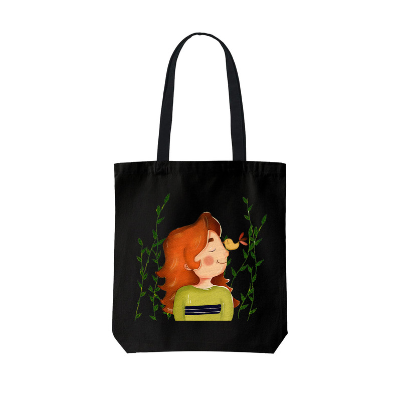 ساک خرید ترمه طراحان ایده مدل دختر بهار کد cfp1433 - L