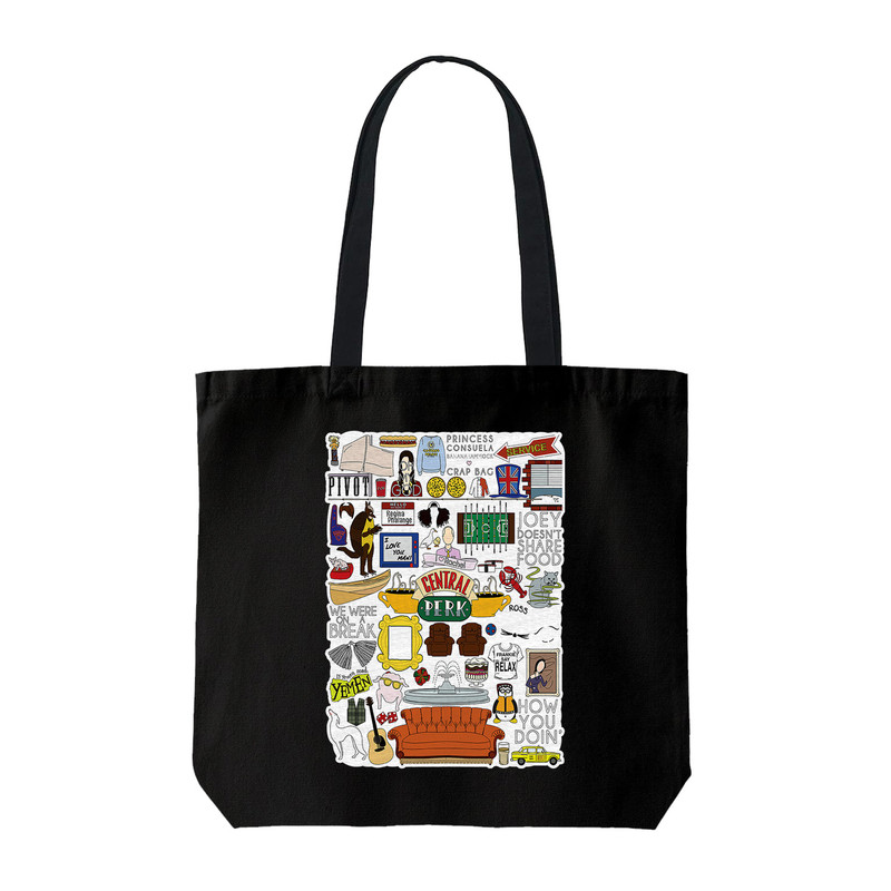 ساک خرید ترمه طراحان ایده مدل نشانه های فرندز کد cfp1199 - S