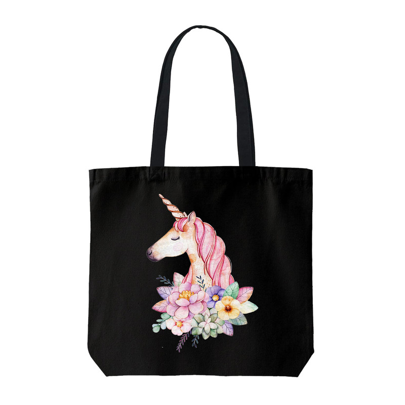 ساک خرید ترمه طراحان ایده مدل تک شاخ گل گلی کد cfp1442 - S