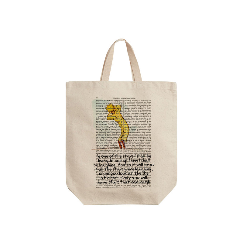 ساک خرید ترمه طراحان ایده مدل کتاب شازده کوچولو کد cfp2058 - S