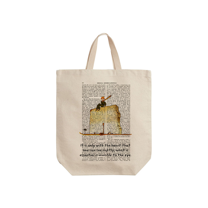 ساک خرید ترمه طراحان ایده مدل کتاب شازده کوچولو کد cfp2059 - S