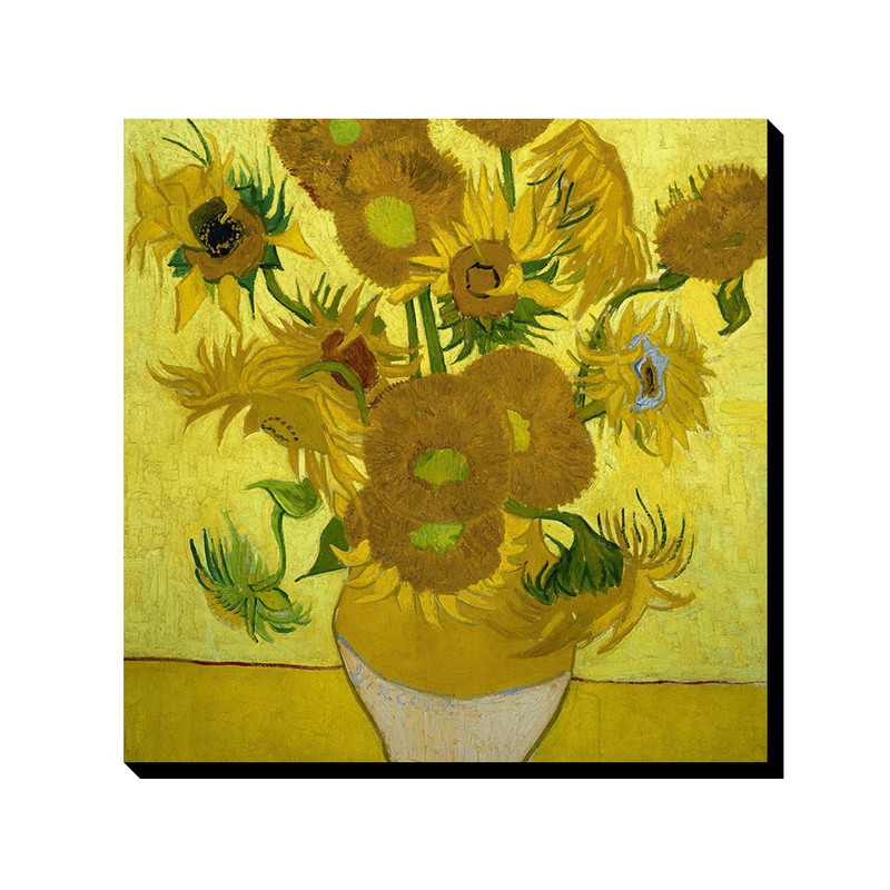 تابلو ترمه طراحان ایده طرح گل های آفتابگردان از ونگوگ کد art0017