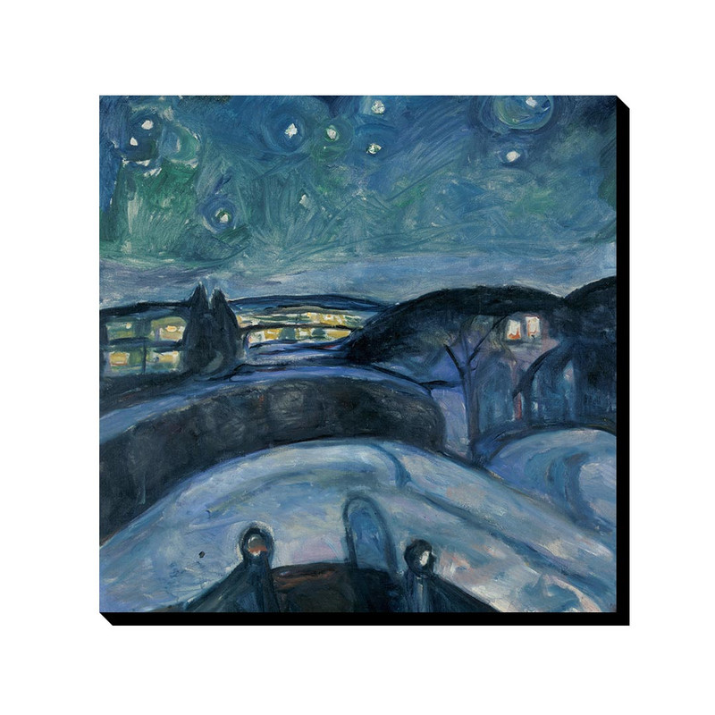 تابلو ترمه طراحان ایده طرح شب ستاره ای از ادوارد مونک کد art0117
