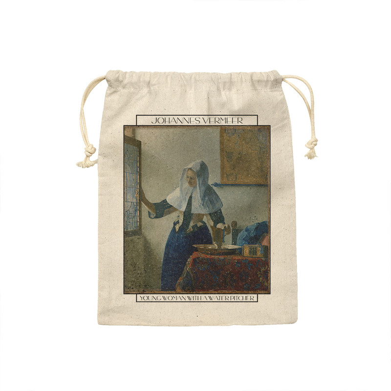 کیسه نان و سبزی ترمه طراحان ایده مدل خانم جوان با یک پارچ آب از ورمر کد art0573 - M