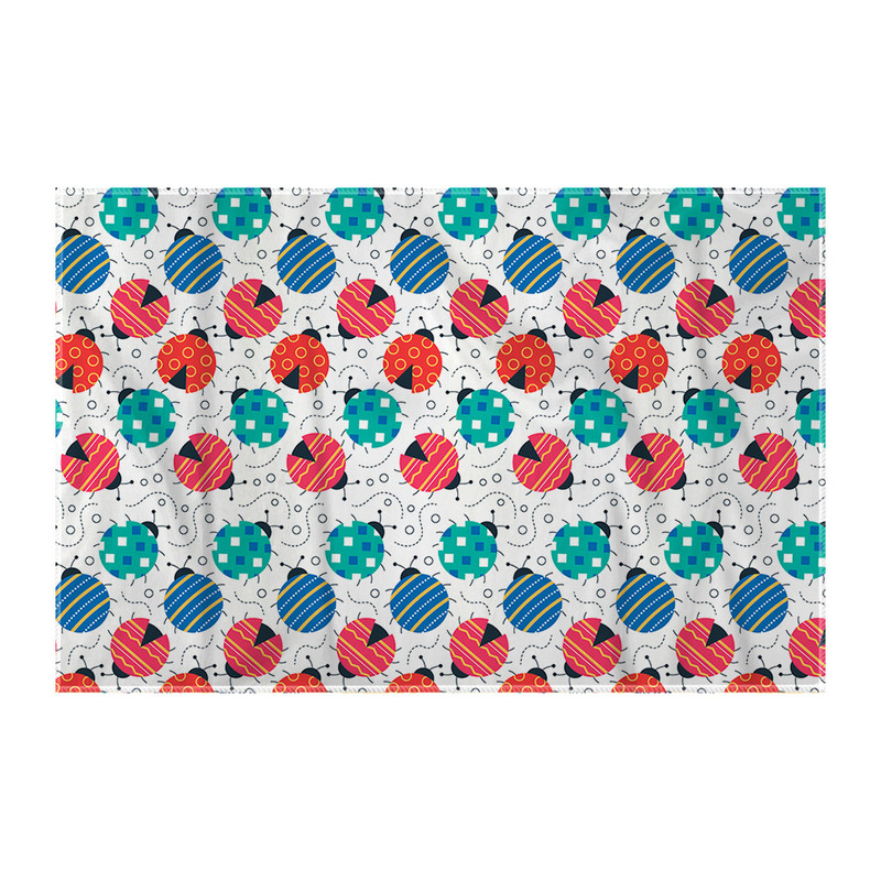 کاغذ کادو ترمه طراحان ایده مدل پترن کفشدوزک های زیبا کد strm0118