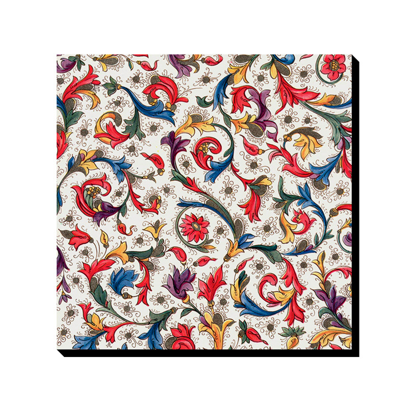 تابلو شاسی ترمه طراحان ایده مدل بافت گل و برگ کد cfp1050