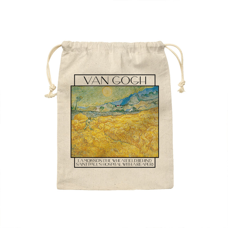 نظم دهنده ترمه طراحان ایده مدل کیسه بنددار مزرعه گندم و دروگر از ونگوگ کد art0028 - L