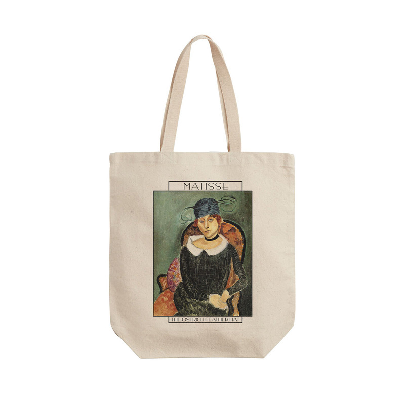 ساک خرید ترمه طراحان ایده مدل کلاه پر شترمرغ از ماتیس کد art0680 - L