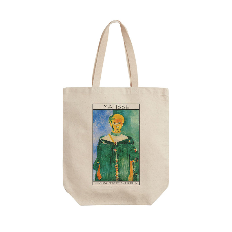 ساک خرید ترمه طراحان ایده مدل مرد مراکشی سبز از ماتیس کد art0658 - L