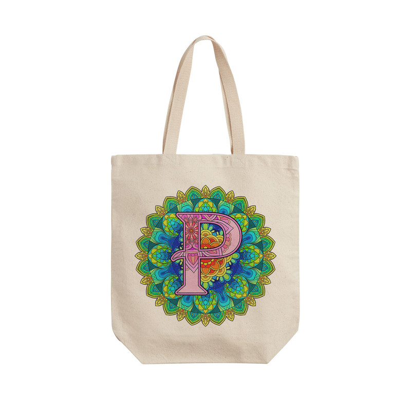 ساک خرید ترمه طراحان ایده مدل حرف P ماندالا کد cfp2966 - L