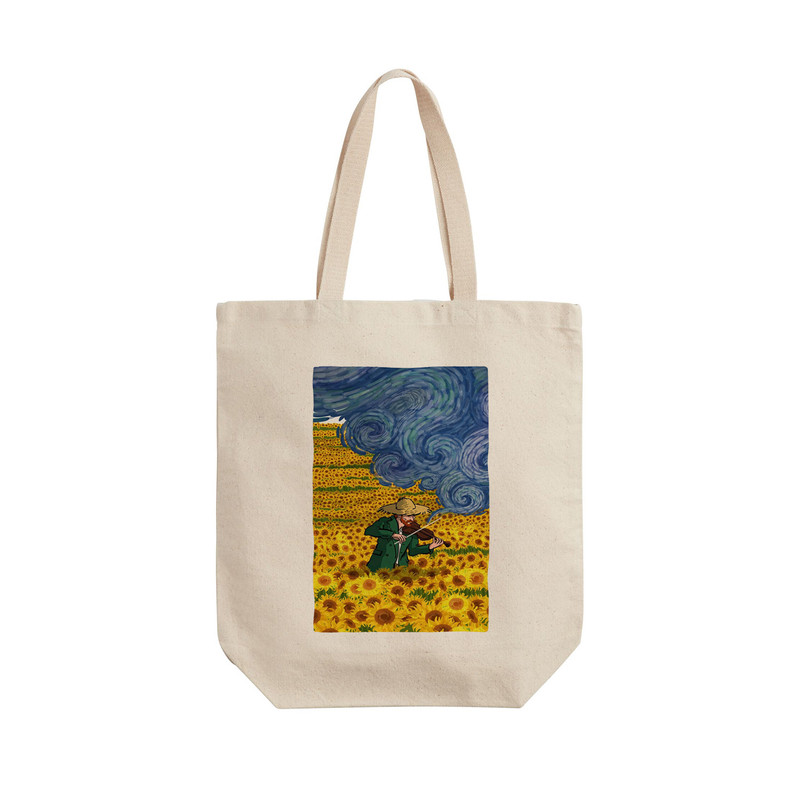 ساک خرید ترمه طراحان ایده مدل پترن ون گوگ کد strm01038 - L