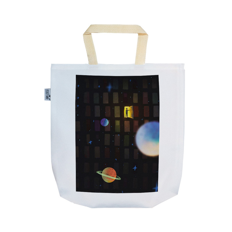 ساک خرید ترمه طراحان ایده مدل طرح دری به سیارات کد strm0670 - SS