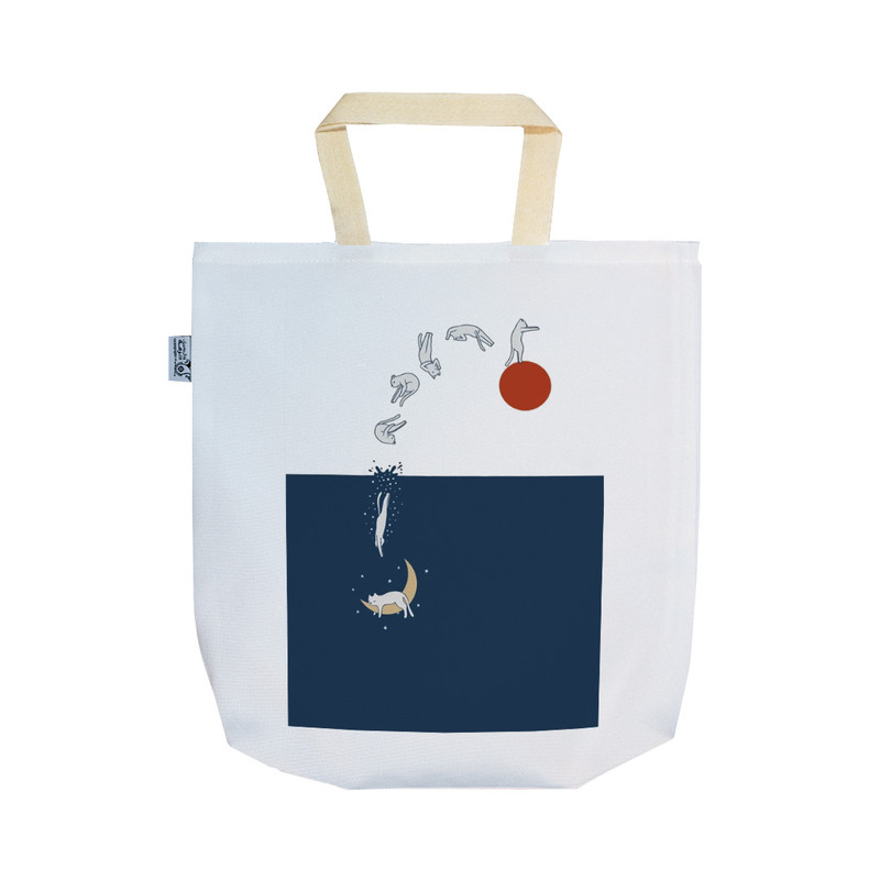 ساک خرید ترمه طراحان ایده مدل گربه شناگر کد strm0684 - SS