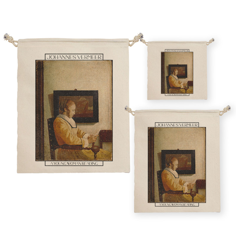 نظم دهنده ترمه طراحان ایده مدل یک زن در حال خواندن از ورمر کد art0560 مجموعه سه عددی