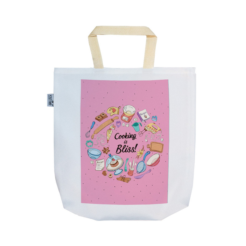 ساک خرید ترمه طراحان ایده مدل پترن آشپزی کد job0055 - SS